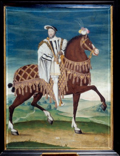 Retrato ecuestre de Francisco I (1494-1547), rey de Francia de French School