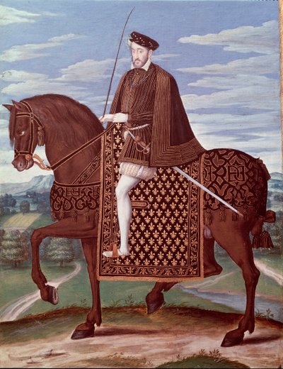 Retrato ecuestre de Enrique II (1519-1559) Rey de Francia de French School