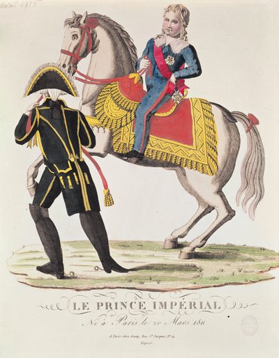 Retrato ecuestre de Napoleón II (1811-32) Rey de Roma, abril 1815 de French School