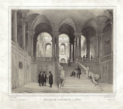 Escalera de la universidad en Génova de French School