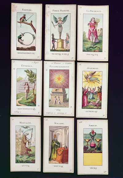 Cartas del Tarot de Etteilla de French School