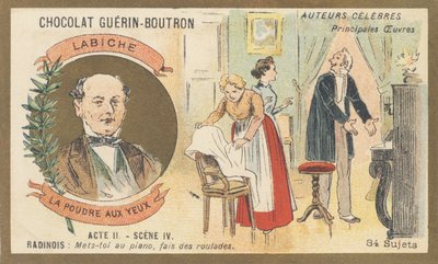 Eugène Labiche (1815-1888), dramaturgo francés, autor de “La poudre aux yeux”, comedia en dos actos (1861) de French School