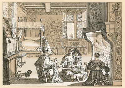 Traje europeo del siglo XVII de French School