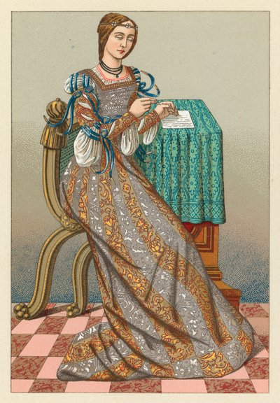 Traje europeo del siglo XVI de French School