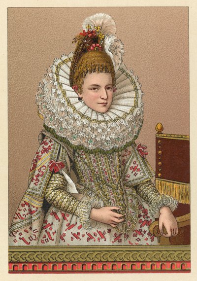 Traje europeo del siglo XVI de French School