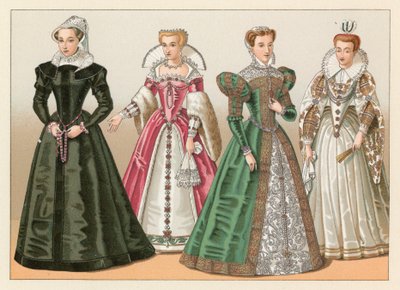 Traje europeo del siglo XVI de French School