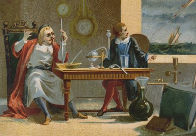 Evangelista Torricelli (1608-47), inventor del barómetro de mercurio de French School