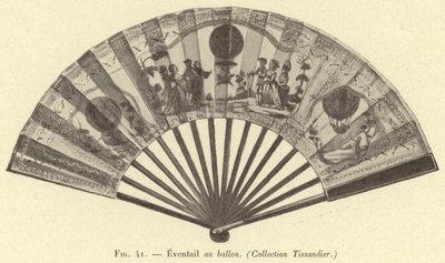 Abanico con globo, (Colección Tissandier) de French School