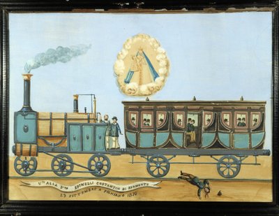 Exvoto para alguien caído de un tren - Notre-Dame de Laghet de French School