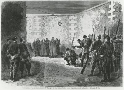 Ejecución de Georges Darboy, 24 de marzo de 1871 (grabado) de French School