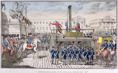 Ejecución de Luis XVI (1754-93) 21 de enero de 1793 de French School