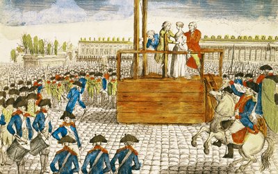 Ejecución de María Antonieta en la Plaza de la Revolución, 16 de octubre de 1793 de French School
