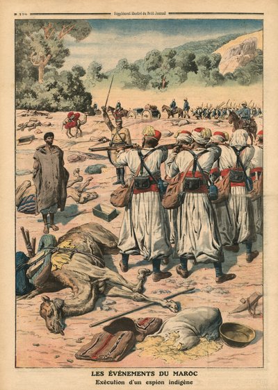 Ejecución de un espía marroquí, ilustración de 