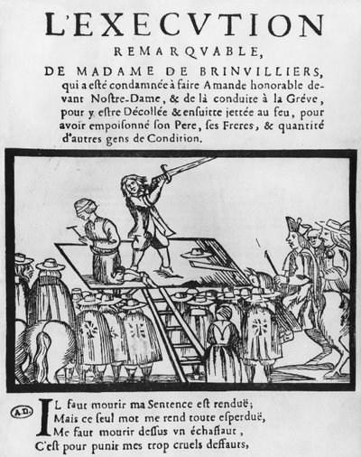 Ejecución de la Marquesa de Brinvilliers, 1676 de French School