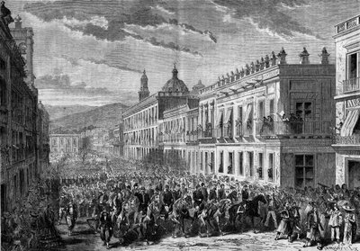 Expedición de México (1861-1867): entrada del general François Achille Bazaine de French School
