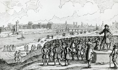 Exponente de la Fronda insta a los parisinos a rebelarse contra el Cardenal Mazarino de French School