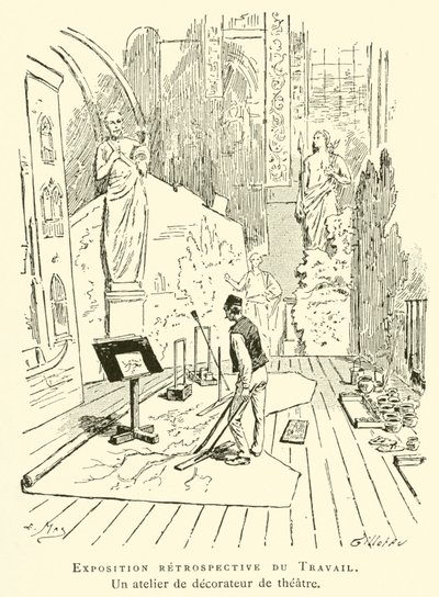 Exposición retrospectiva del Trabajo, un taller de decorador de teatro de French School