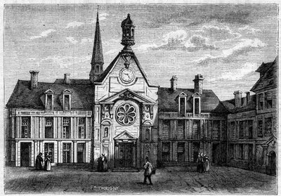 Vista exterior del Hospital de Mujeres Incurables, construido entre 1634 y 1757, y restaurado en 1861. También llamado Hospital Laennec. París de French School