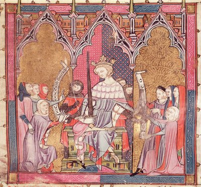 El Rey Administrando Justicia, de Justiniani en Fortiatum de French School