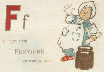 F es una granjera que vende su harina. de French School