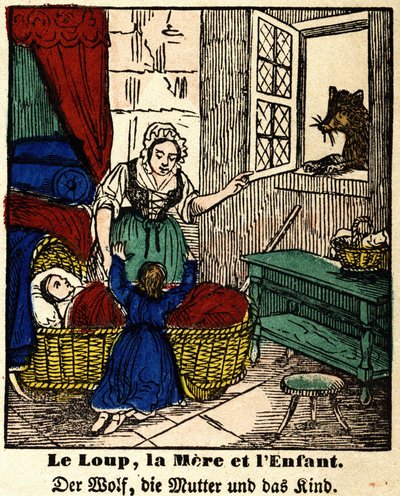 Fábulas de La Fontaine: el lobo, la madre y el niño de French School