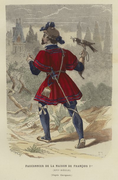 Halconero de la casa de Francisco I de Francia, siglo XVI de French School