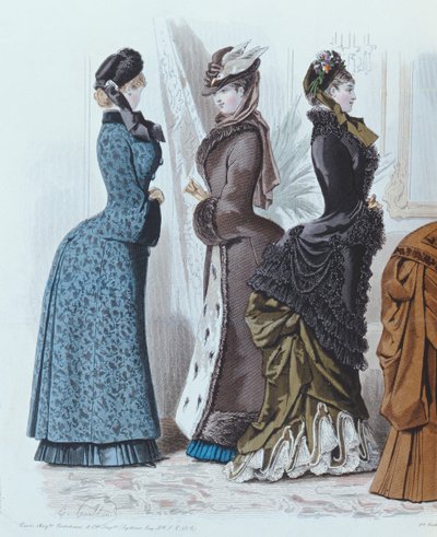 Placa de moda de Le Moniteur de la Mode, 1882 de French School