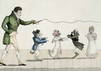Perros a la Moda, lámina 35 de Le Bon Genre, 1808 de French School