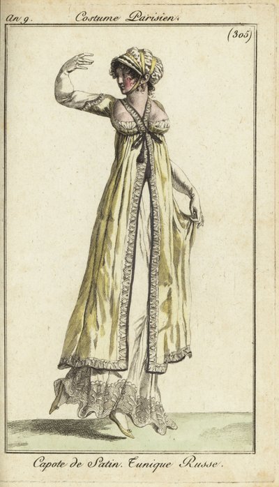 Mujer a la moda bailando en un baile de French School