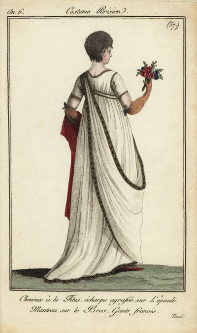 Mujer a la moda con corte de pelo corto Titus en los Jardines de Tivoli de French School
