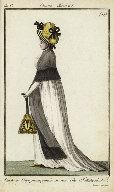Mujer a la moda en los Campos Elíseos de French School