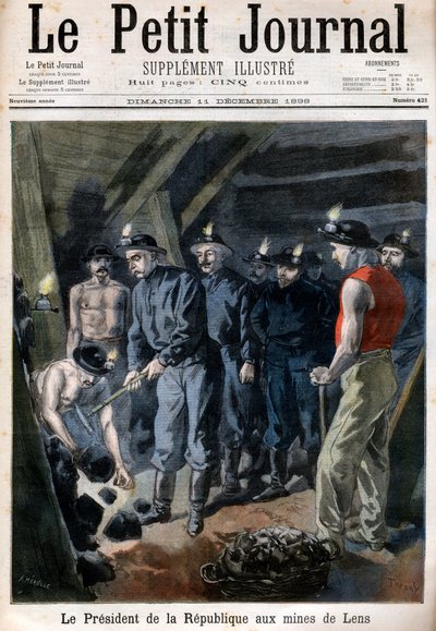 Félix Faure, Presidente de la República, en las minas de Lens de French School