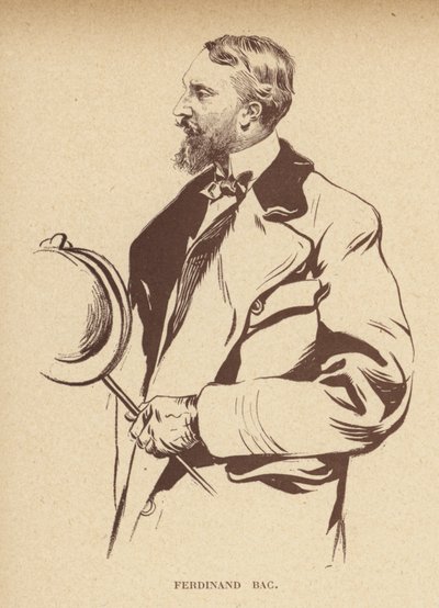 Ferdinand Bac, caricaturista francés (litografía) de French School