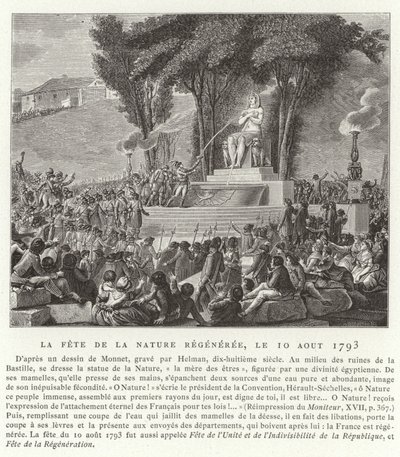 Festival de la Regeneración de la Naturaleza, París, 10 de agosto de 1793 de French School