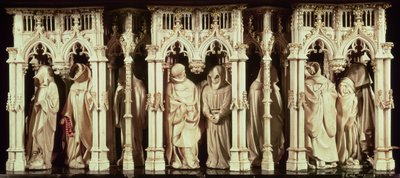 Figuras de monjes de la tumba de Felipe el Atrevido, Duque de Borgoña (1342-1404), por Jean de Marville (d.1389), Claus Sluter (d.1406) y Claus de Werve (c.1380-1439), encargado para el monasterio de French School