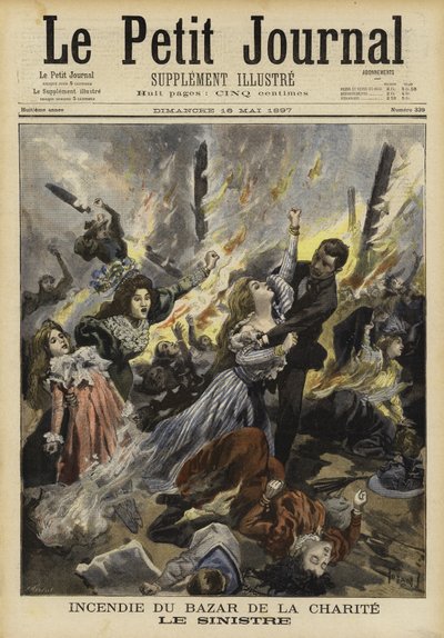 Incendio en el Bazar de la Caridad, París, 1897 de French School