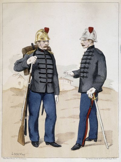 Bomberos en 1889 de French School
