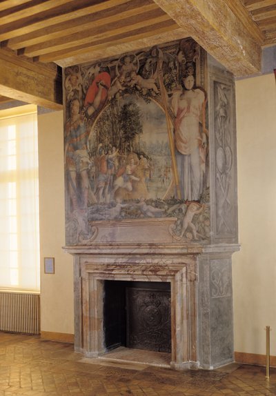 Chimenea en la Chambre du Roi de French School