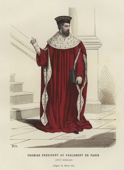 Primer Presidente del Parlamento de París, siglo XVI de French School