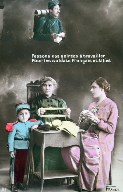Postal patriótica de la Primera Guerra Mundial de French School