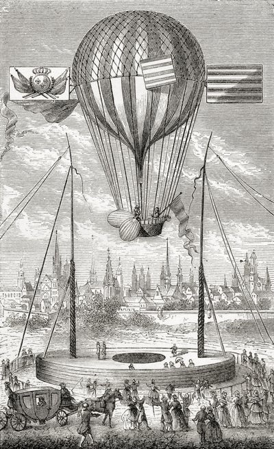Primer vuelo con un globo dirigible, desde Dijon, 12 de junio de 1784, de 