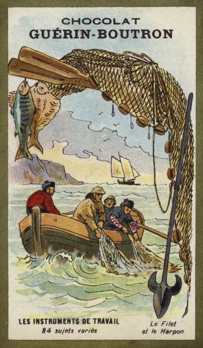 Red de pesca y arpón de French School