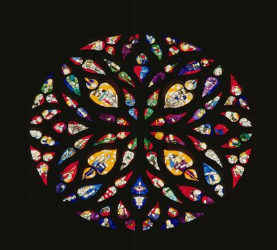 Rosetón flamígero de French School