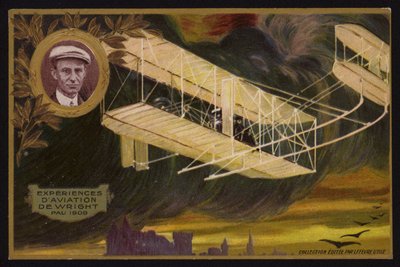 Vuelo del Wright Brothers Flyer, Pau, Francia de French School
