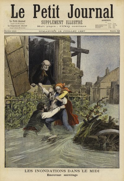 Inundaciones en el Midi, Francia, 1897 de French School