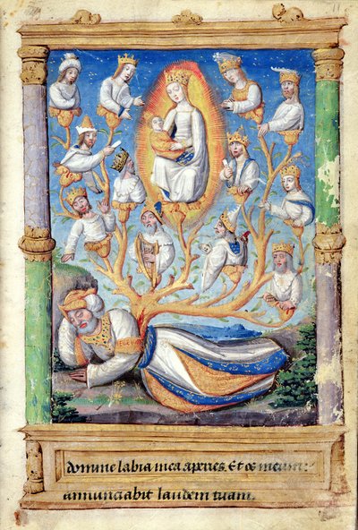 Fol.11r El Árbol de Jesé, de Heures a l