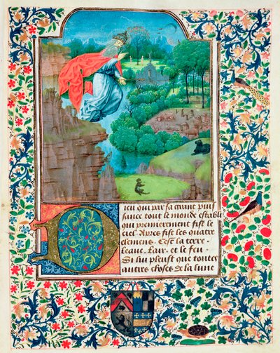 La Creación del Mundo, del Traité de Médecine de Aldebrande de Florencia, 1356 de French School