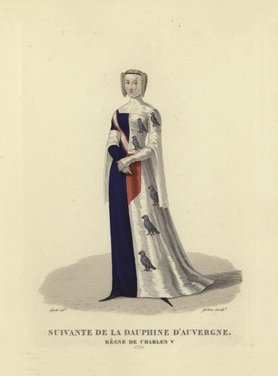 Seguidora de la Delfina de Auvernia de French School