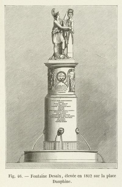 Fuente Desaix, erigida en 1802 en la plaza Dauphine de French School