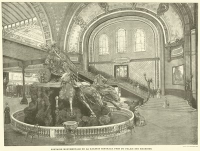 Fuente Monumental de la Galería Central, cerca del Palacio de las Máquinas de French School